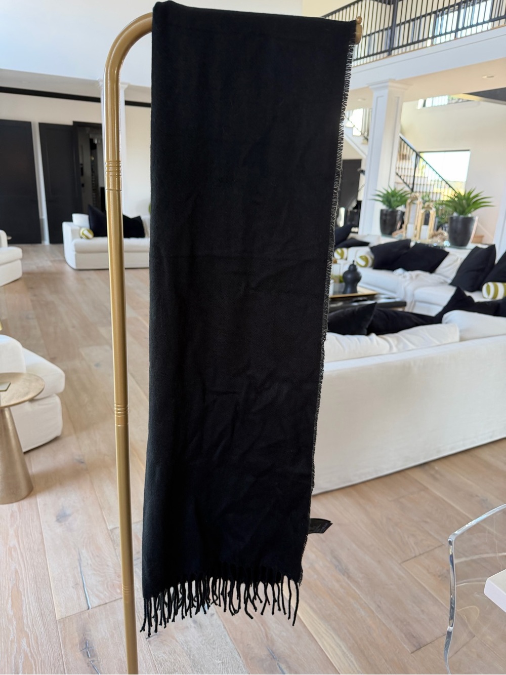 H&M Black Fringe Scarf Wrap